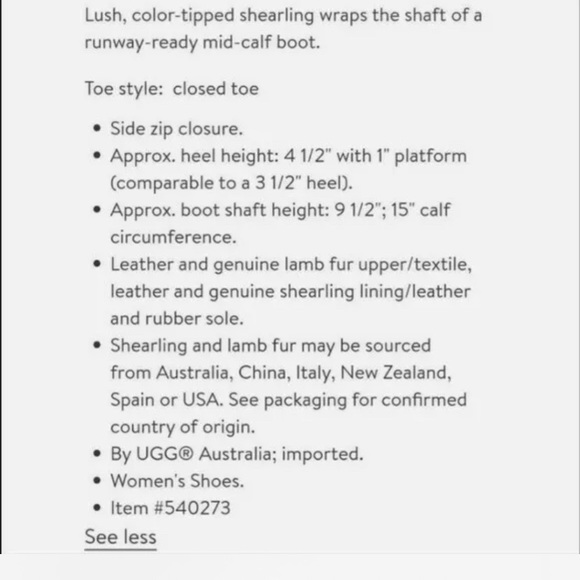 Ugg Foxley Gorgeous size 9 black platform fur boots - Picture 2 of 12